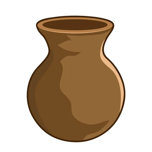 Vaso di argilla isolato illustrazione — Vettoriale Stock