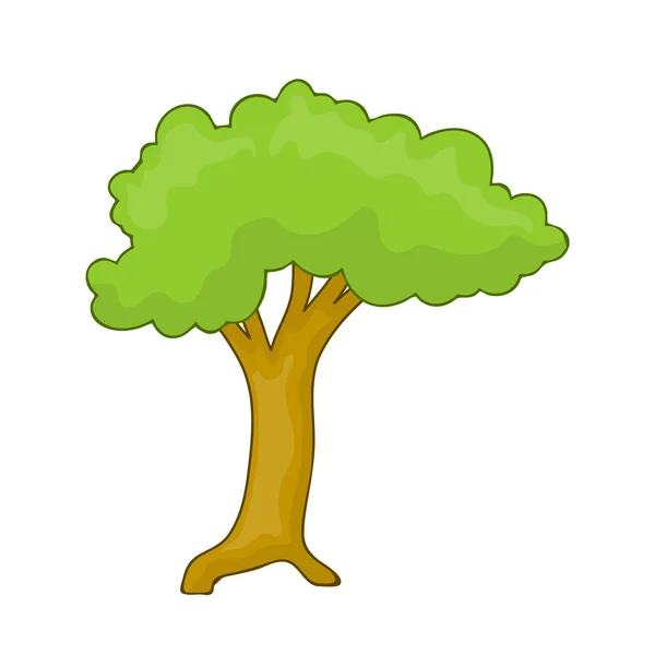 Ilustración aislada del árbol — Vector de stock