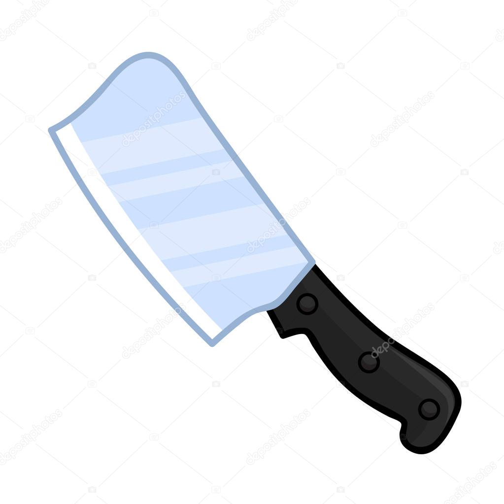 cleaver knife isolated illustration