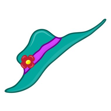 Beyaz arka plan üzerinde illüstrasyon izole şapka