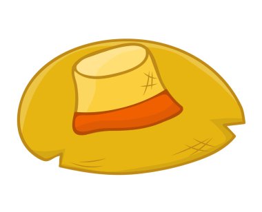 Hasır şapka izole illüstrasyon