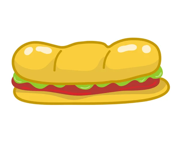 Illustrazione isolata dell'hamburger — Vettoriale Stock