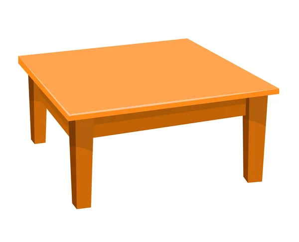 分離された木製のテーブルの図 — ストックベクタ