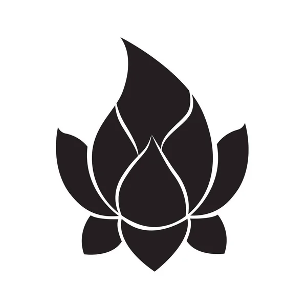 Ilustracja na białym tle Lotus — Wektor stockowy