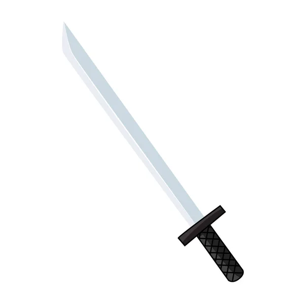 Samurai espada ilustração isolada — Vetor de Stock