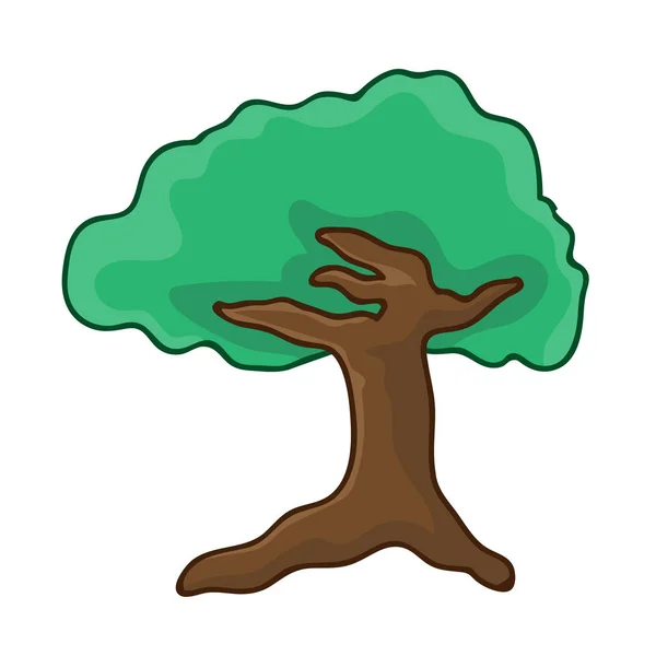 Ilustración aislada del árbol — Vector de stock