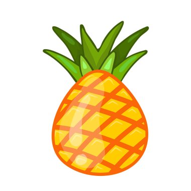 İzole ananas illüstrasyon