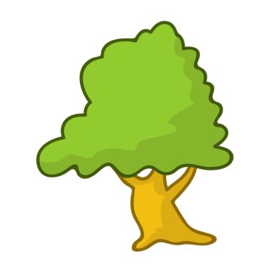illüstrasyon izole ağaç