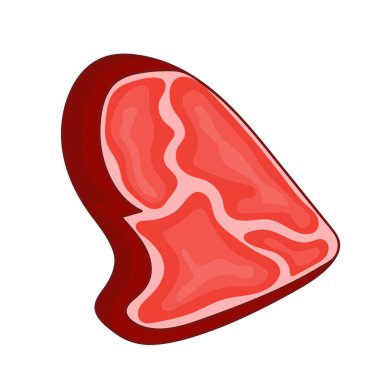 et izole biftek illüstrasyon