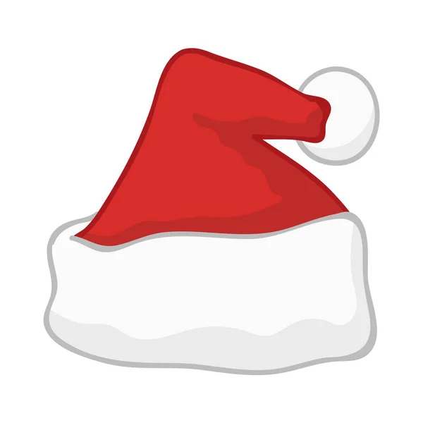 Santa chapéu ilustração isolada — Vetor de Stock