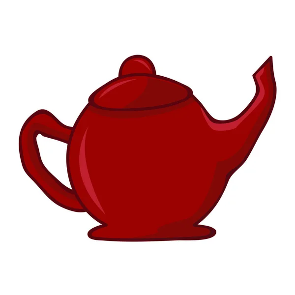Çay çaydanlık izole illüstrasyon — Stok Vektör
