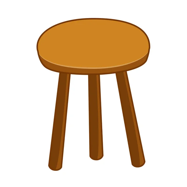 Cadeira de madeira ilustração isolada — Vetor de Stock
