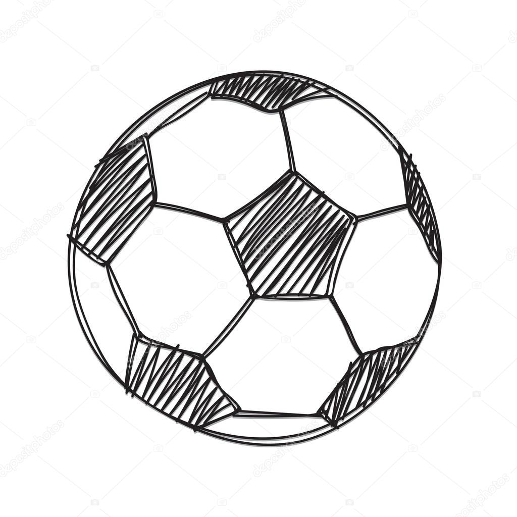 Hand zu zeichnen Fußball-ball — Stockvektor © madozi ...
