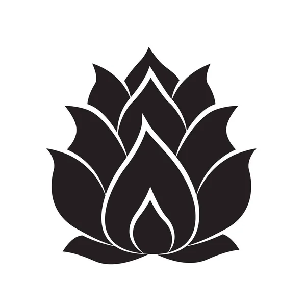 Icône lotus illustration isolée — Image vectorielle