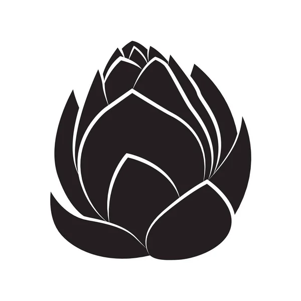 Lotus εικονίδιο απομονωμένη εικονογράφηση — Διανυσματικό Αρχείο