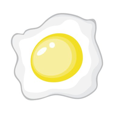 sahanda yumurta izole illüstrasyon