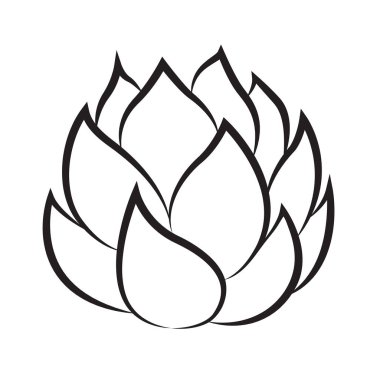 Lotus izole simge tasarlamak