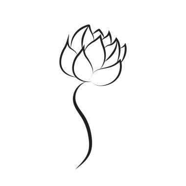 Lotus izole simge tasarlamak