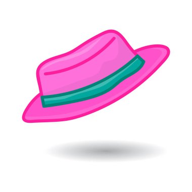 Beyaz arka plan üzerinde illüstrasyon izole şapka