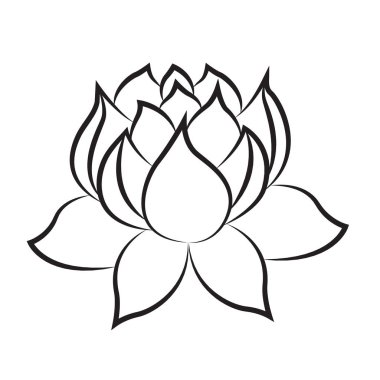 Lotus izole simge tasarlamak