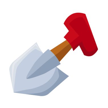 İzole illüstrasyon kürek