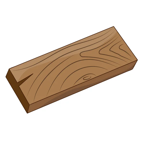 Tablón de madera ilustración aislada — Vector de stock