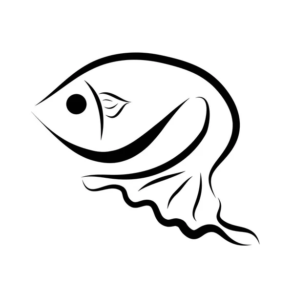 Icône poisson illustration isolée — Image vectorielle