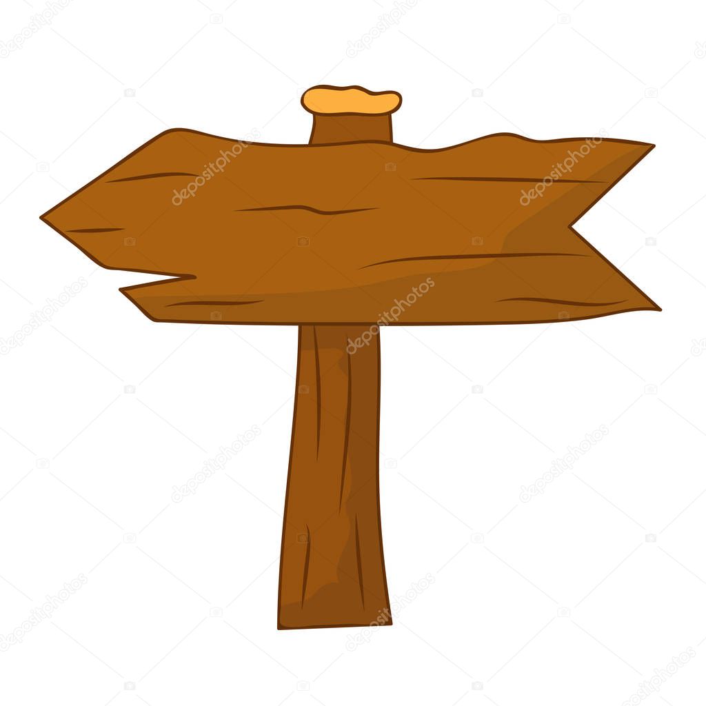 Wooden signs isolated illustration