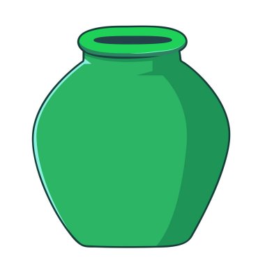 Yeşim pot izole illüstrasyon