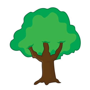 illüstrasyon izole ağaç