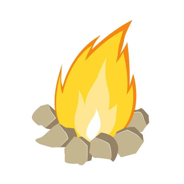 Campfire απομονωμένη εικονογράφηση — Διανυσματικό Αρχείο