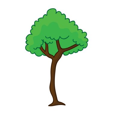 illüstrasyon izole ağaç