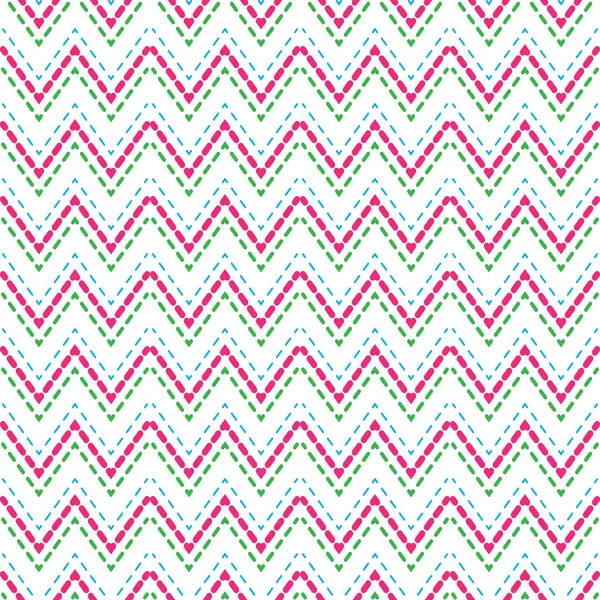 Zigzag raya patrón sin costura — Vector de stock