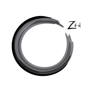 Zen izole daire illüstrasyon