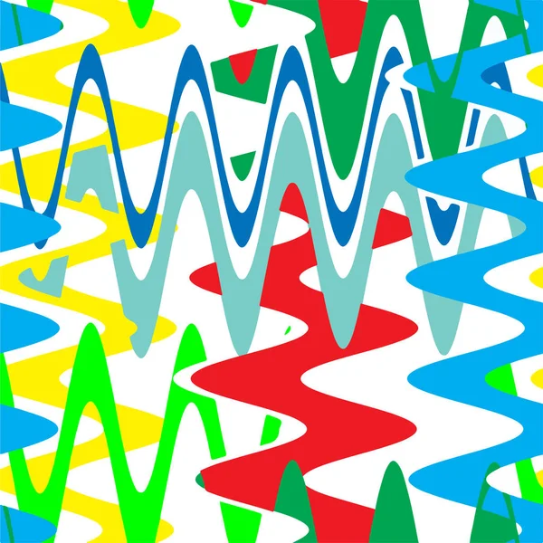 Motif de bande zigzag multicolore — Image vectorielle