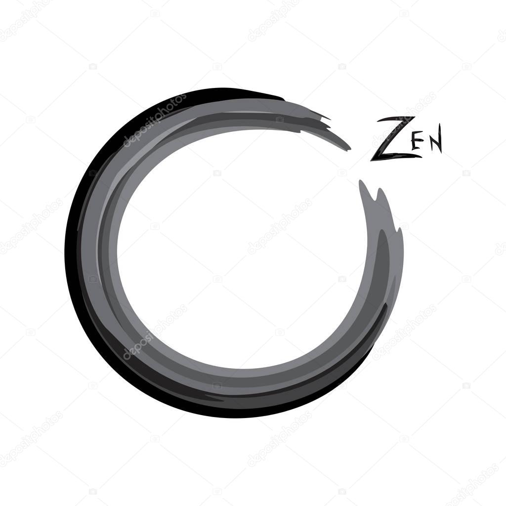 Zen circle isolated illustration