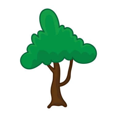 illüstrasyon izole ağaç