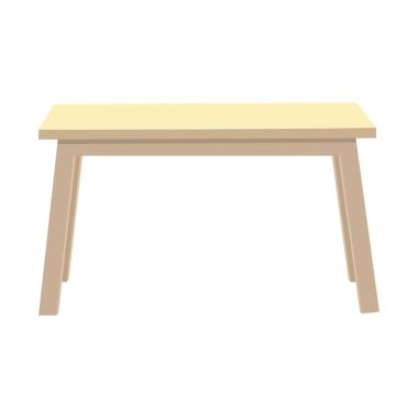 Ahşap masa izole illüstrasyon