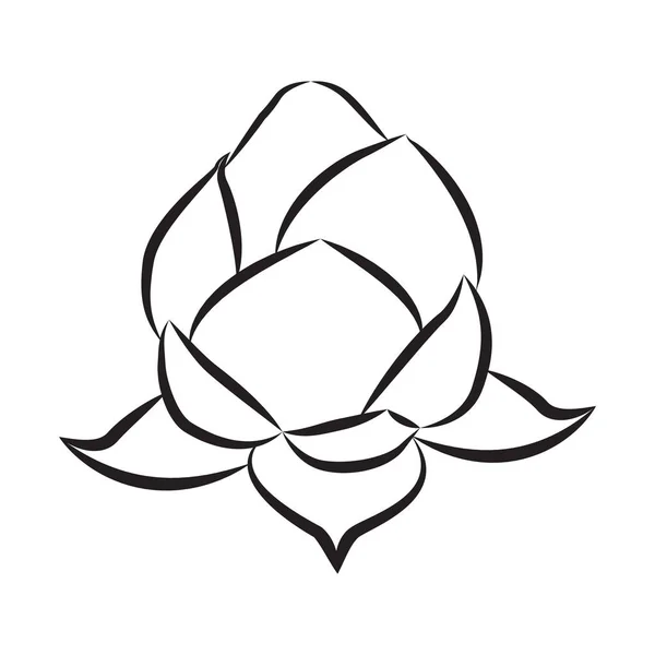 Lotus pictogram geïsoleerd illustratie — Stockvector