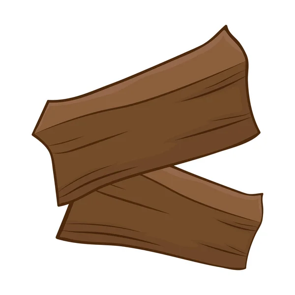 木の板の隔離された図 — ストックベクタ