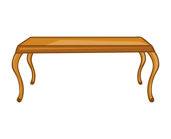 고립 된 나무 테이블 그림 — 스톡 벡터