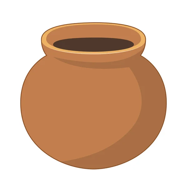 Clay pot elszigetelt illusztráció — Stock Vector