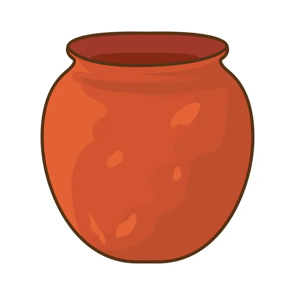 Clay pot geïsoleerd illustratie — Stockvector