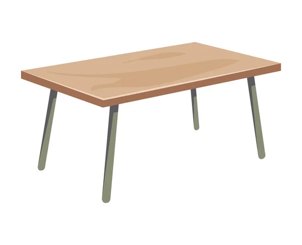 Fából készült asztal elszigetelt illusztráció — Stock Vector