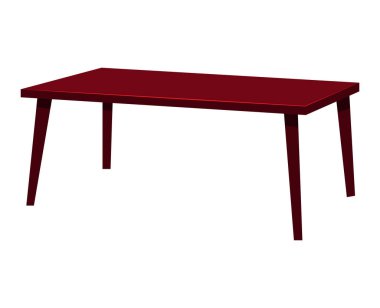 Ahşap masa izole illüstrasyon