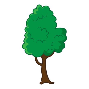 illüstrasyon izole ağaç