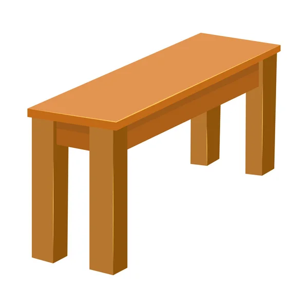 Tabel kayu ilustrasi terisolasi - Stok Vektor