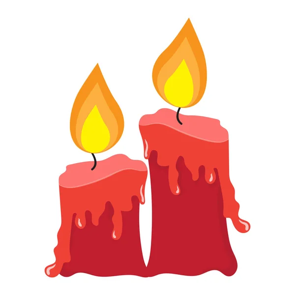 Candle isolerade illustration — Stock vektor