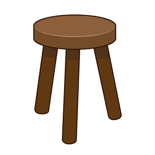 Trä stol isolerade illustration — Stock vektor