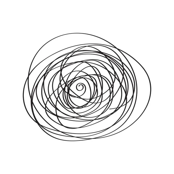 Scarabocchio disegnato a mano del cerchio scarabocchiare — Vettoriale Stock